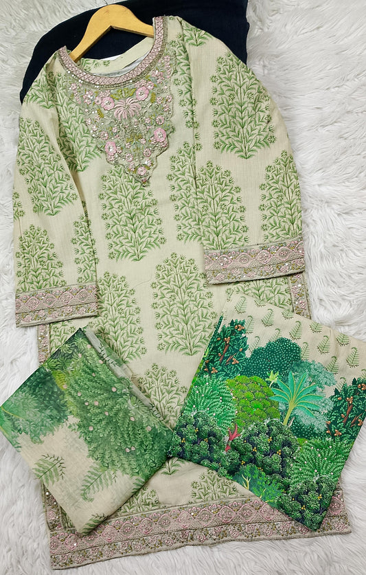 3 PIECE - EMBROIDERED LAWN SUIT