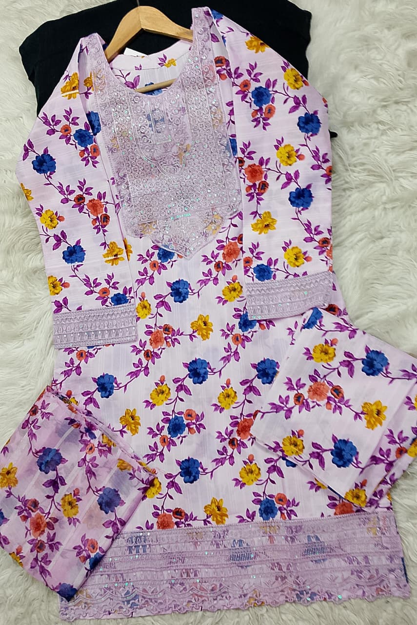 3 PIECE - EMBROIDERED LAWN SUIT