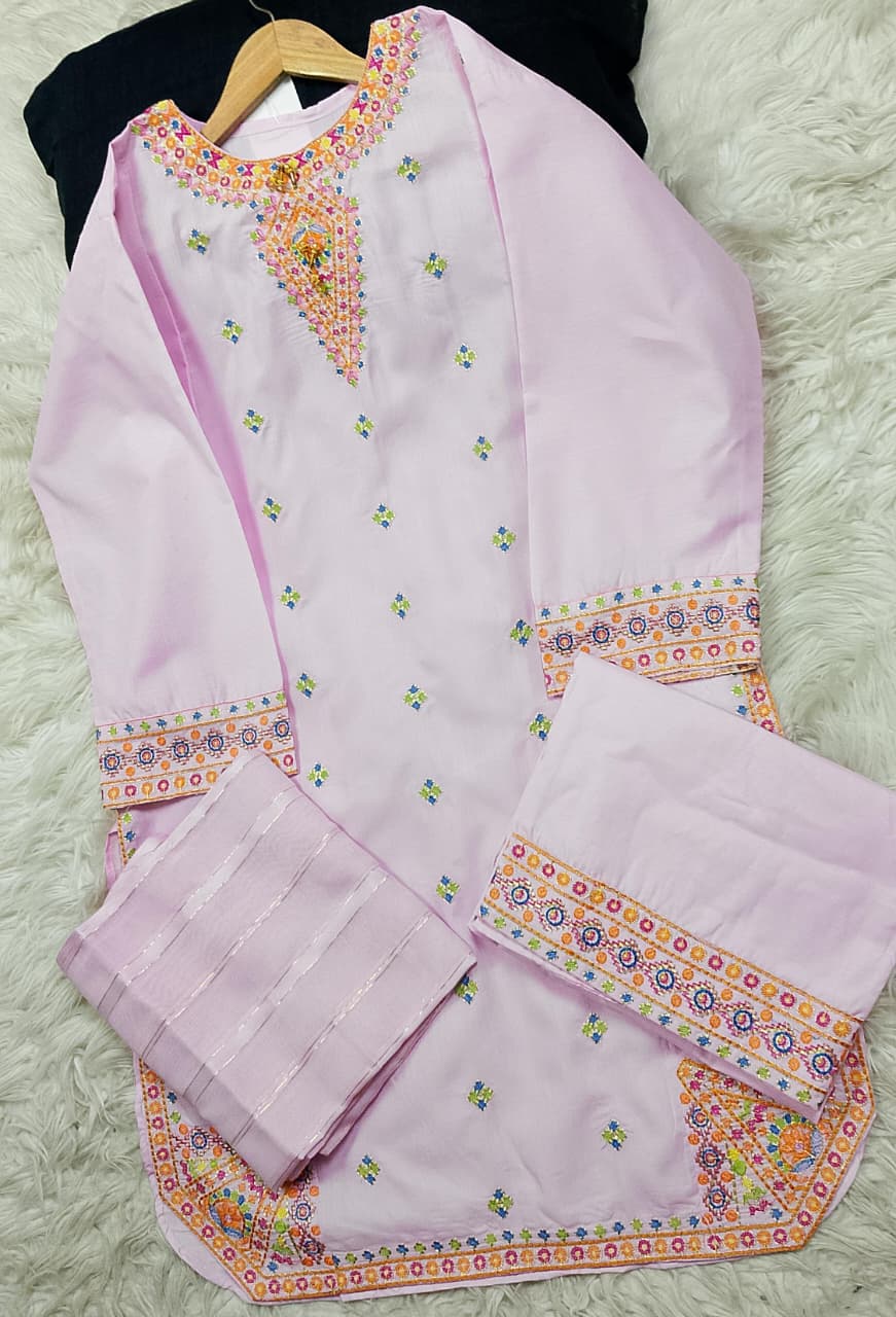 3 PIECE - EMBROIDERED LAWN SUIT