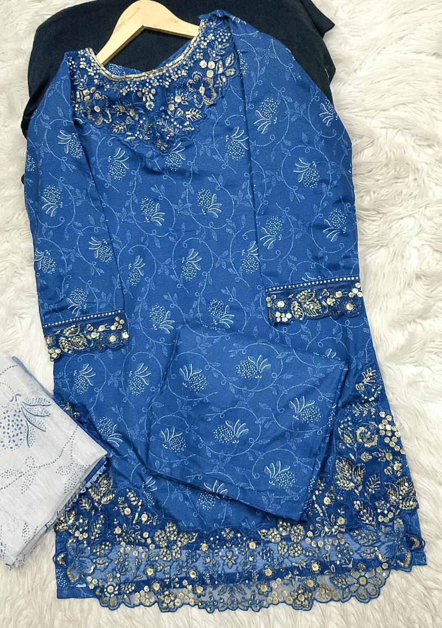 3 PIECE - EMBROIDERED LAWN SUIT