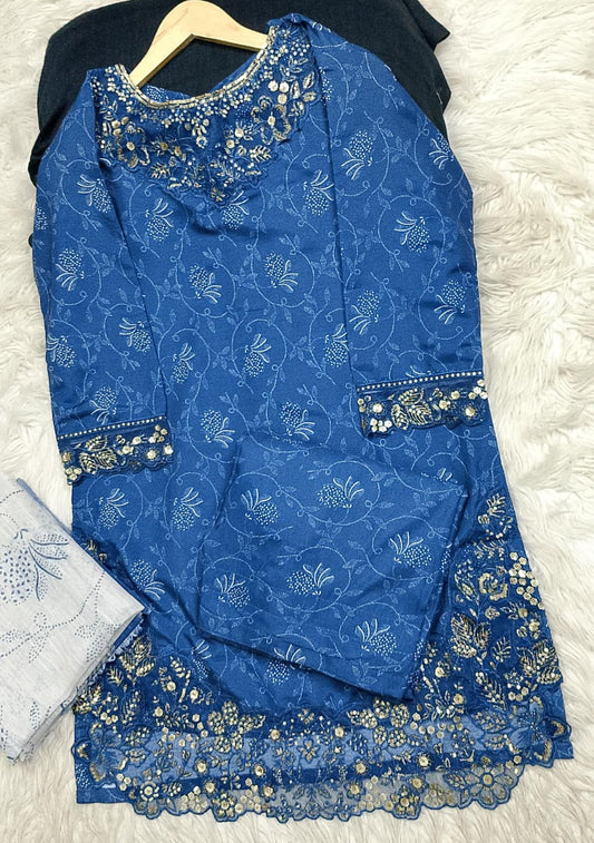 3 PIECE - EMBROIDERED LAWN SUIT