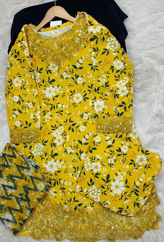 3 PIECE - EMBROIDERED LAWN SUIT