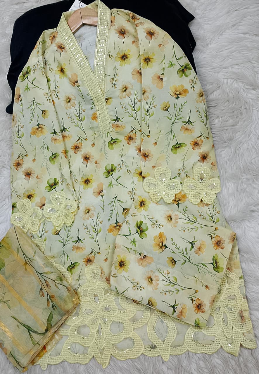 3 PIECE - EMBROIDERED LAWN SUIT