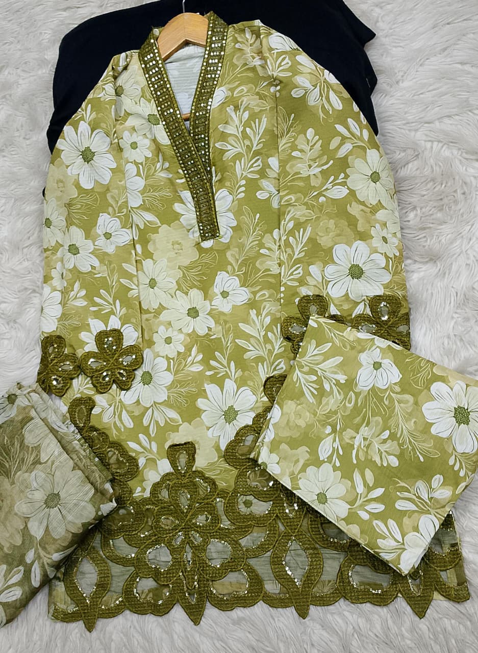 3 PIECE - EMBROIDERED LAWN SUIT