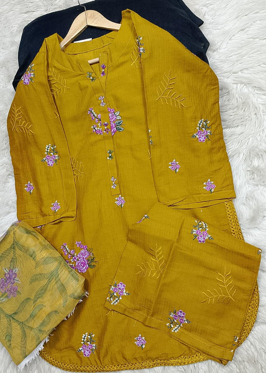 3 PIECE - EMBROIDERED LAWN SUIT