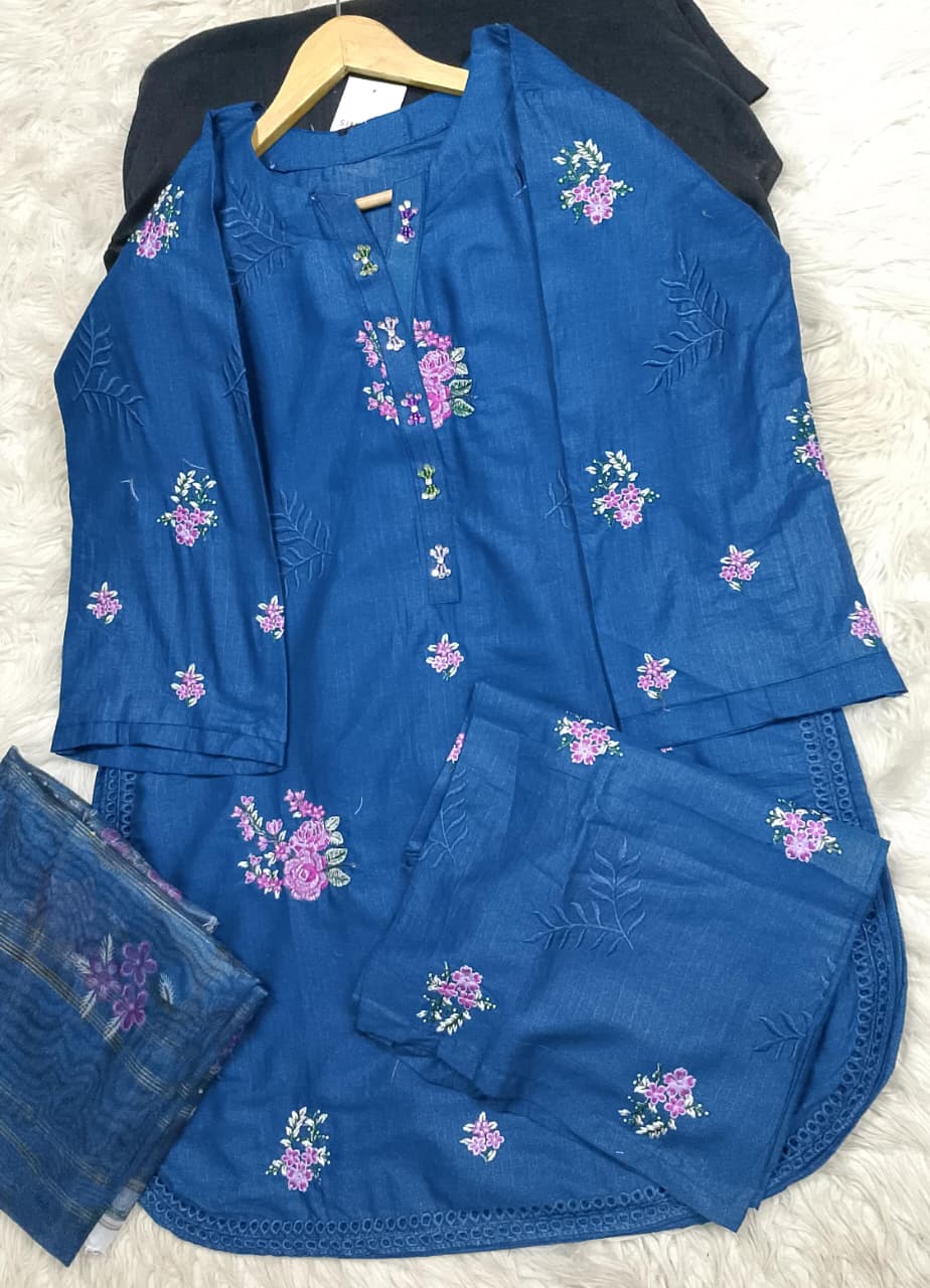 3 PIECE - EMBROIDERED LAWN SUIT
