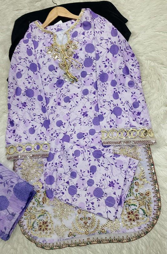 3 PIECE - EMBROIDERED LAWN SUIT
