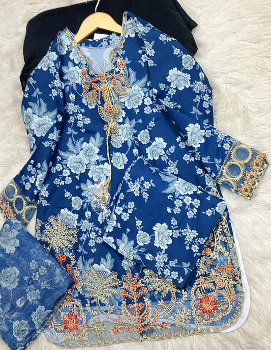 3 PIECE - EMBROIDERED LAWN SUIT