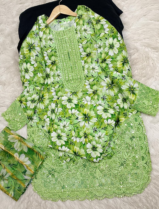 3 PIECE - EMBROIDERED LAWN SUIT