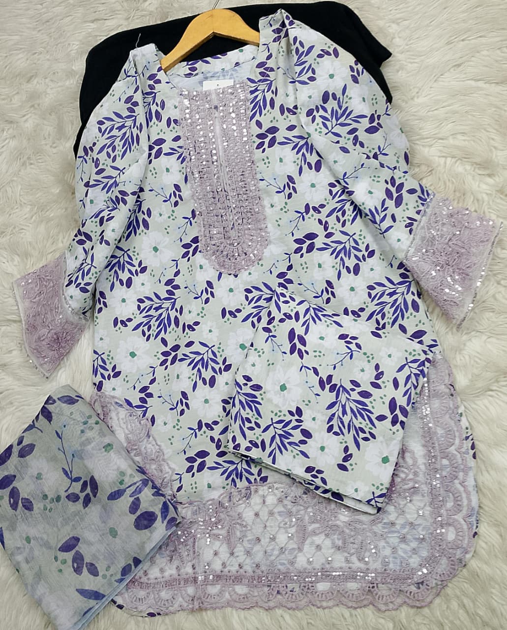 3 PIECE - EMBROIDERED LAWN SUIT