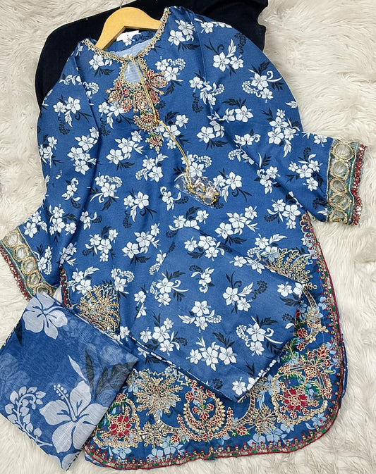 3 PIECE - EMBROIDERED LAWN SUIT