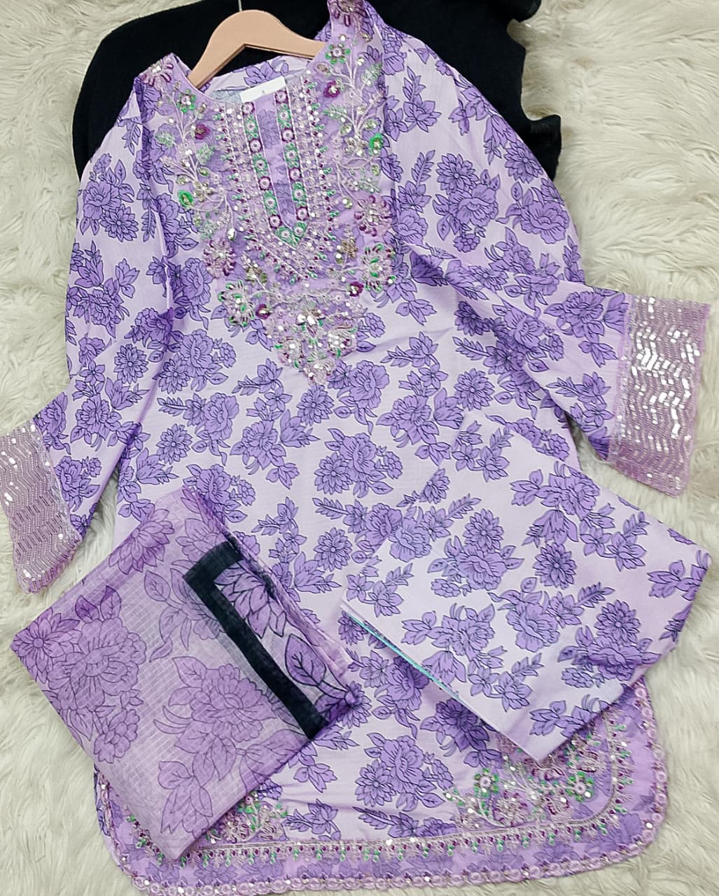 3 PIECE - EMBROIDERED LAWN SUIT