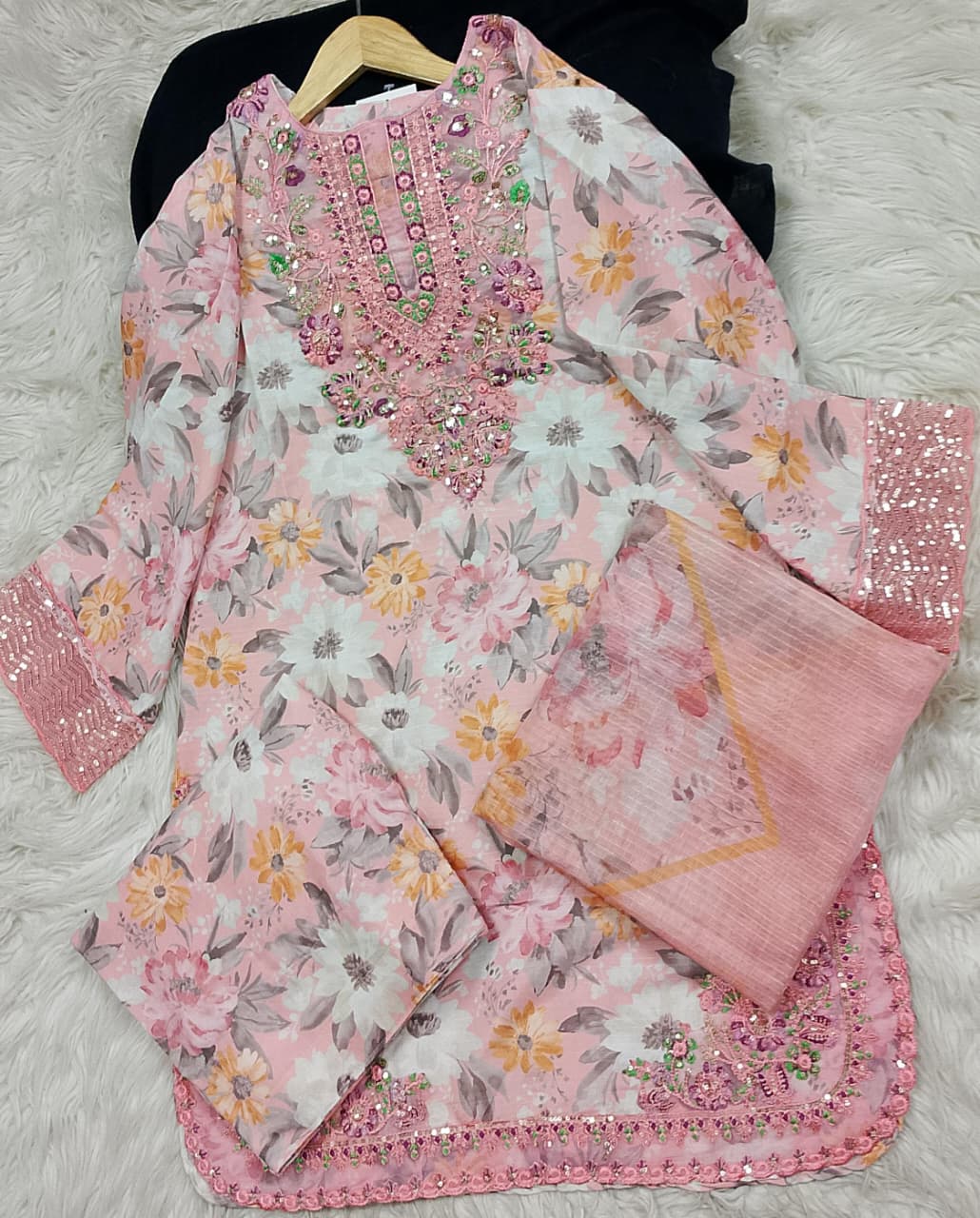 3 PIECE - EMBROIDERED LAWN SUIT