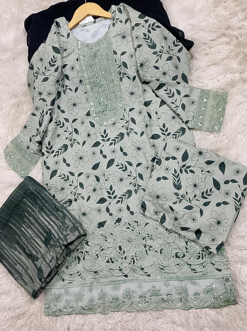 3 PIECE - EMBROIDERED LAWN SUIT