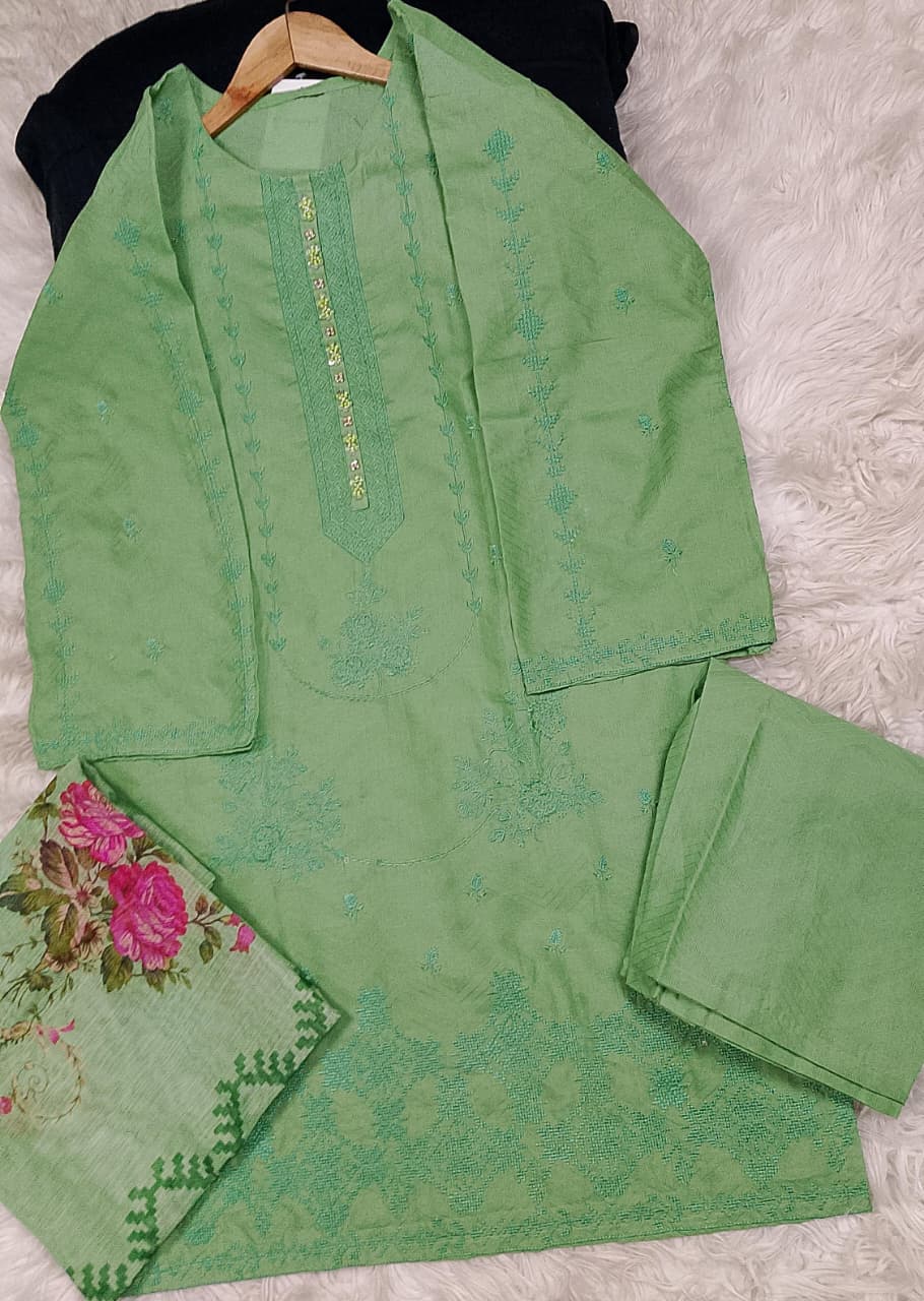 3 PIECE - EMBROIDERED LAWN SUIT