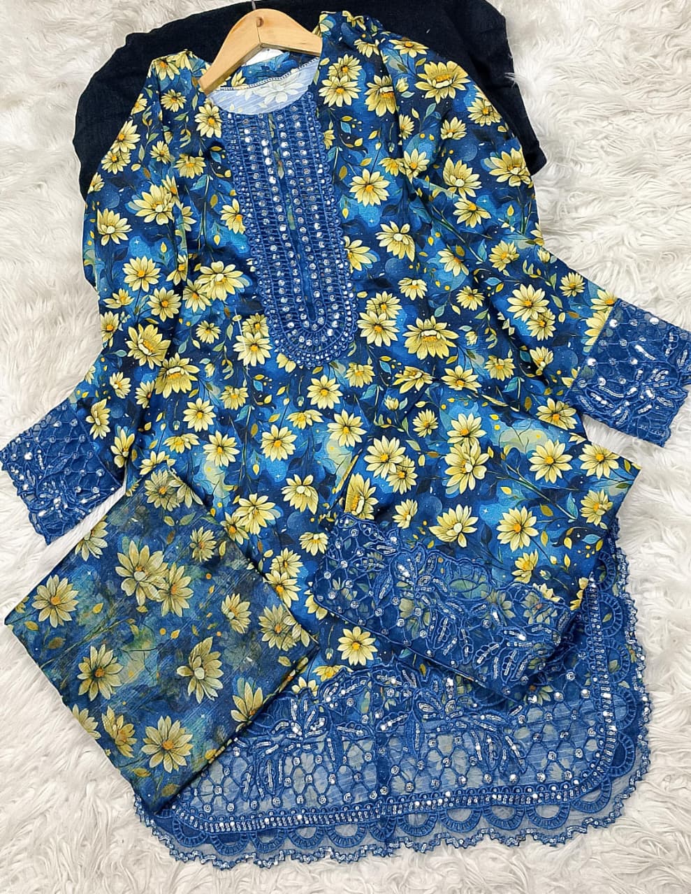 3 PIECE - EMBROIDERED LAWN SUIT