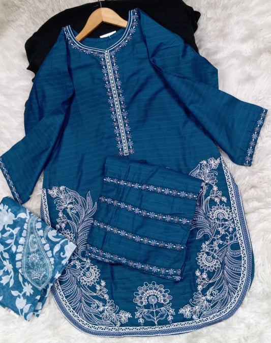 3 PIECE - EMBROIDERED LAWN SUIT