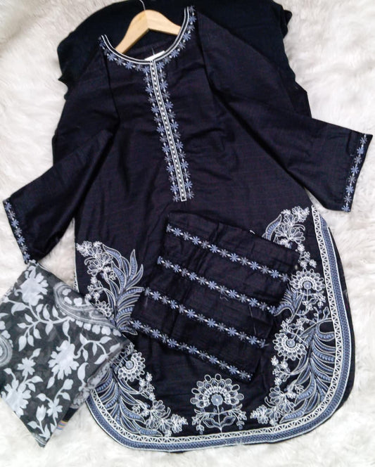 3 PIECE - EMBROIDERED LAWN SUIT