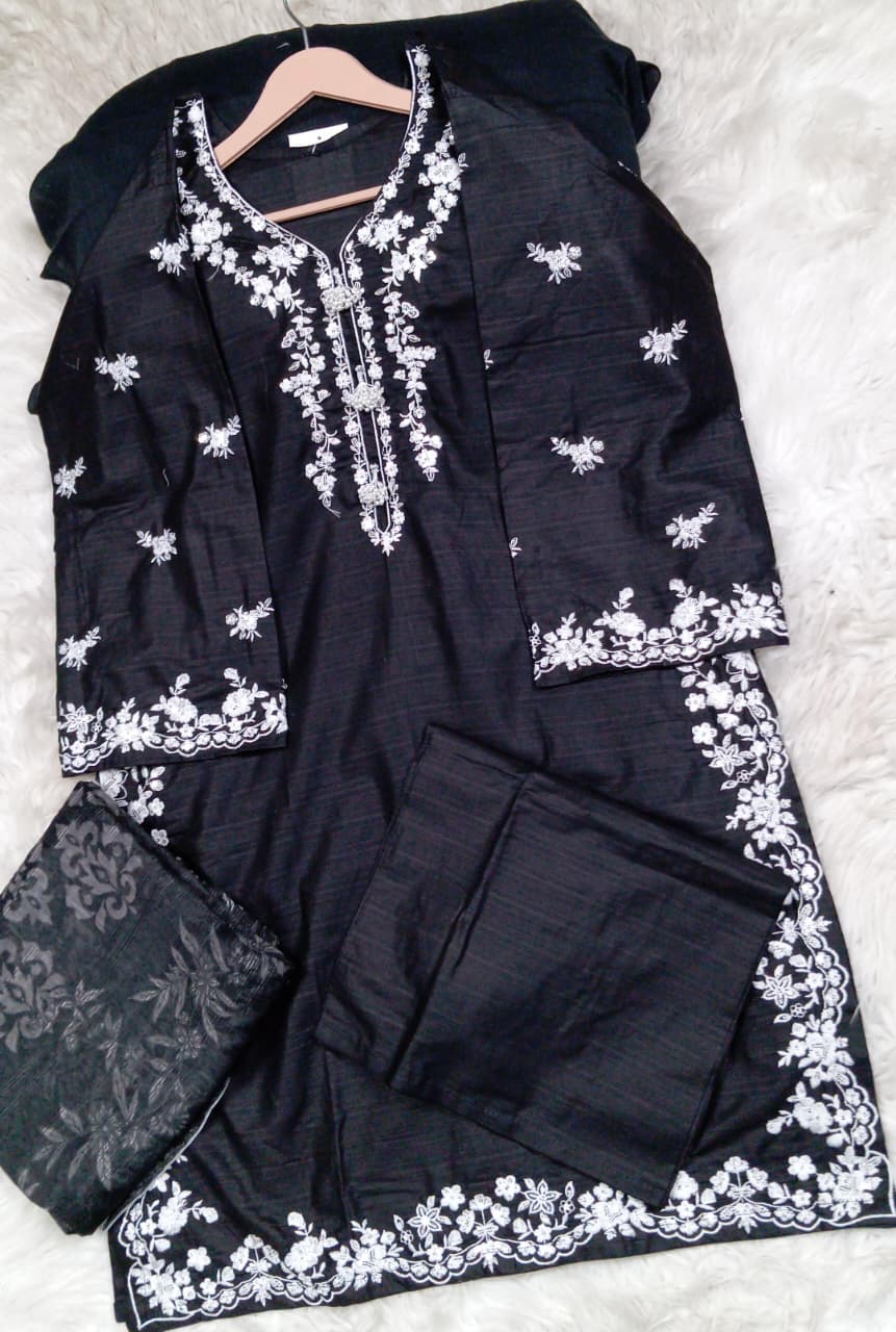 3 PIECE - EMBROIDERED LAWN SUIT