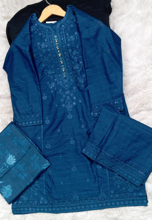 3 PIECE - EMBROIDERED LAWN SUIT