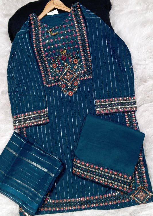 3 PIECE - EMBROIDERED LAWN SUIT