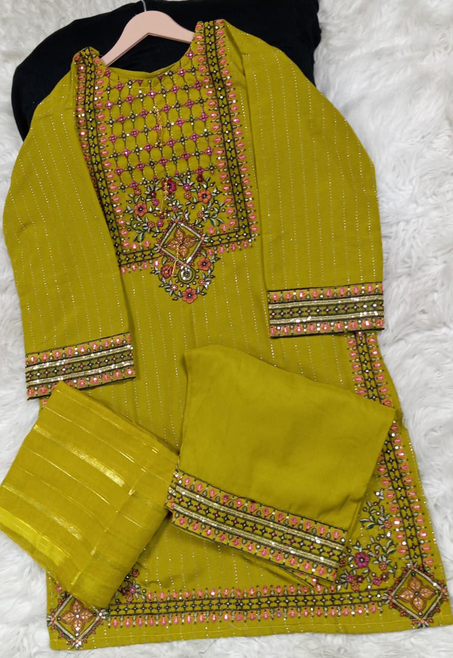 3 PIECE - EMBROIDERED LAWN SUIT