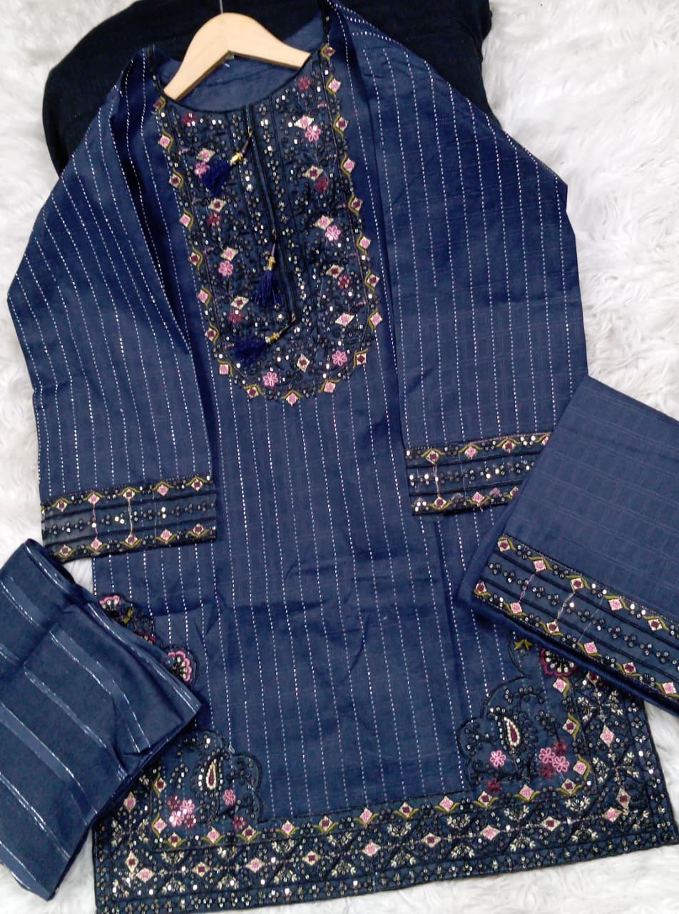3 PIECE - EMBROIDERED LAWN SUIT