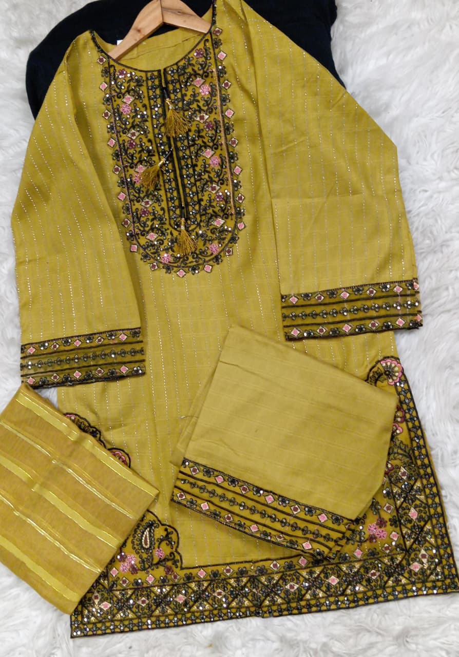3 PIECE - EMBROIDERED LAWN SUIT