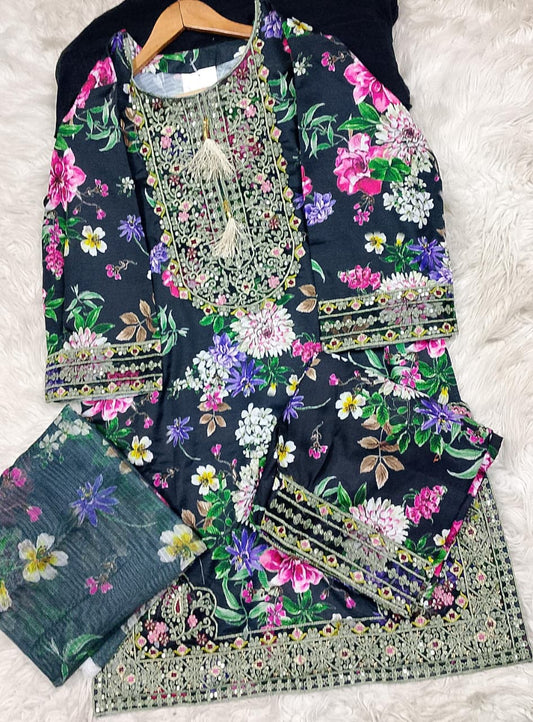 3 PIECE - EMBROIDERED LAWN SUIT