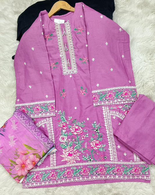 3 PIECE - EMBROIDERED LAWN SUIT