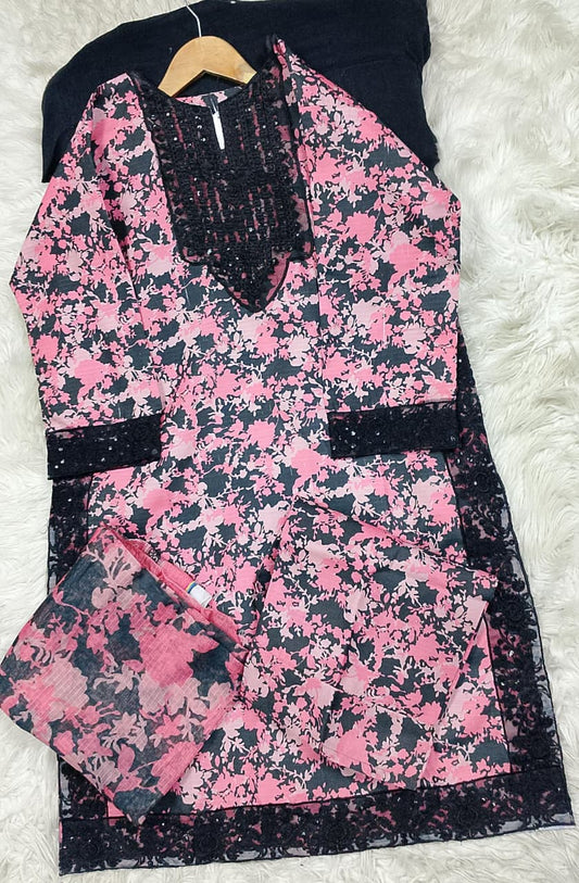3 PIECE - EMBROIDERED LAWN SUIT