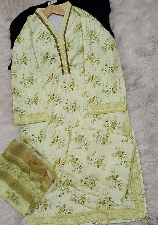3 PIECE - EMBROIDERED LAWN SUIT