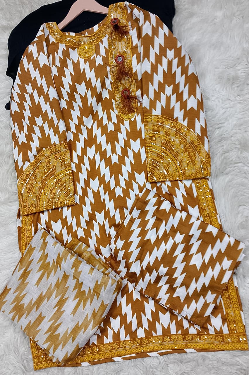 3 PIECE - EMBROIDERED LAWN SUIT