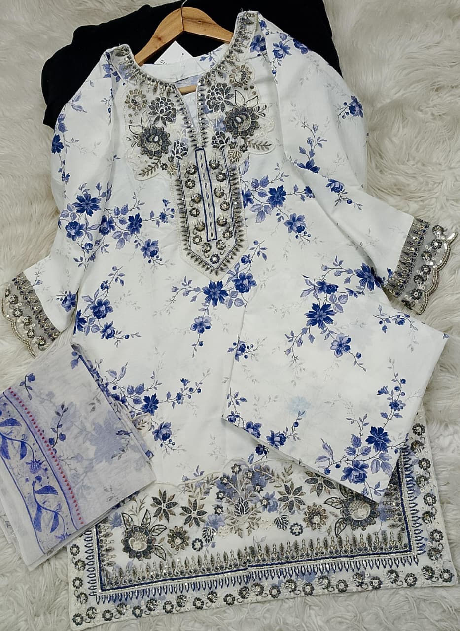 3 PIECE - EMBROIDERED LAWN SUIT