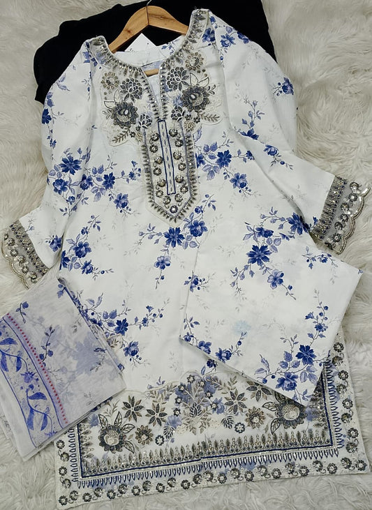 3 PIECE - EMBROIDERED LAWN SUIT