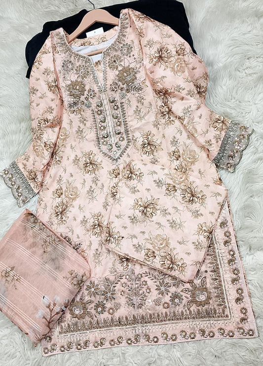 3 PIECE - EMBROIDERED LAWN SUIT