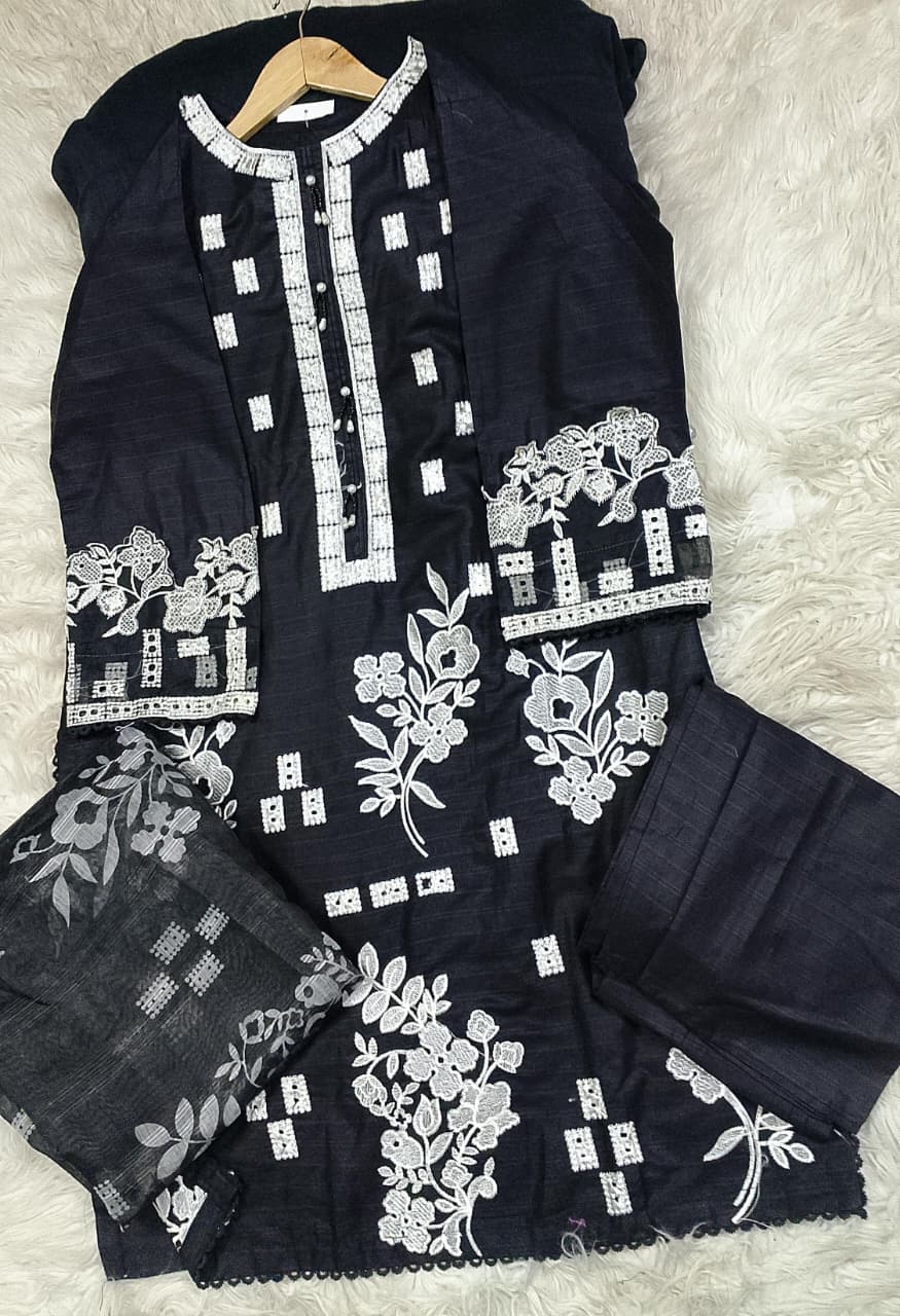 3 PIECE - EMBROIDERED LAWN SUIT