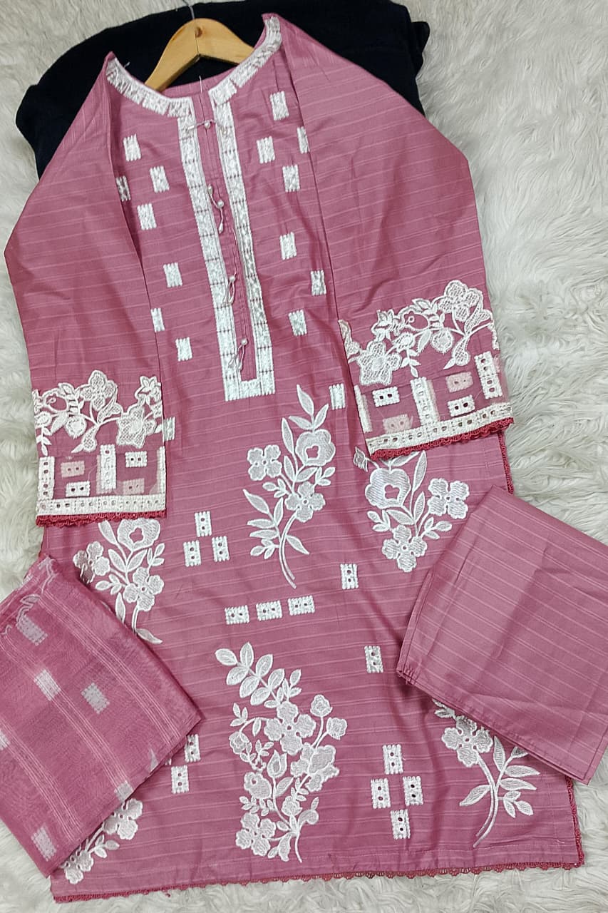 3 PIECE - EMBROIDERED LAWN SUIT