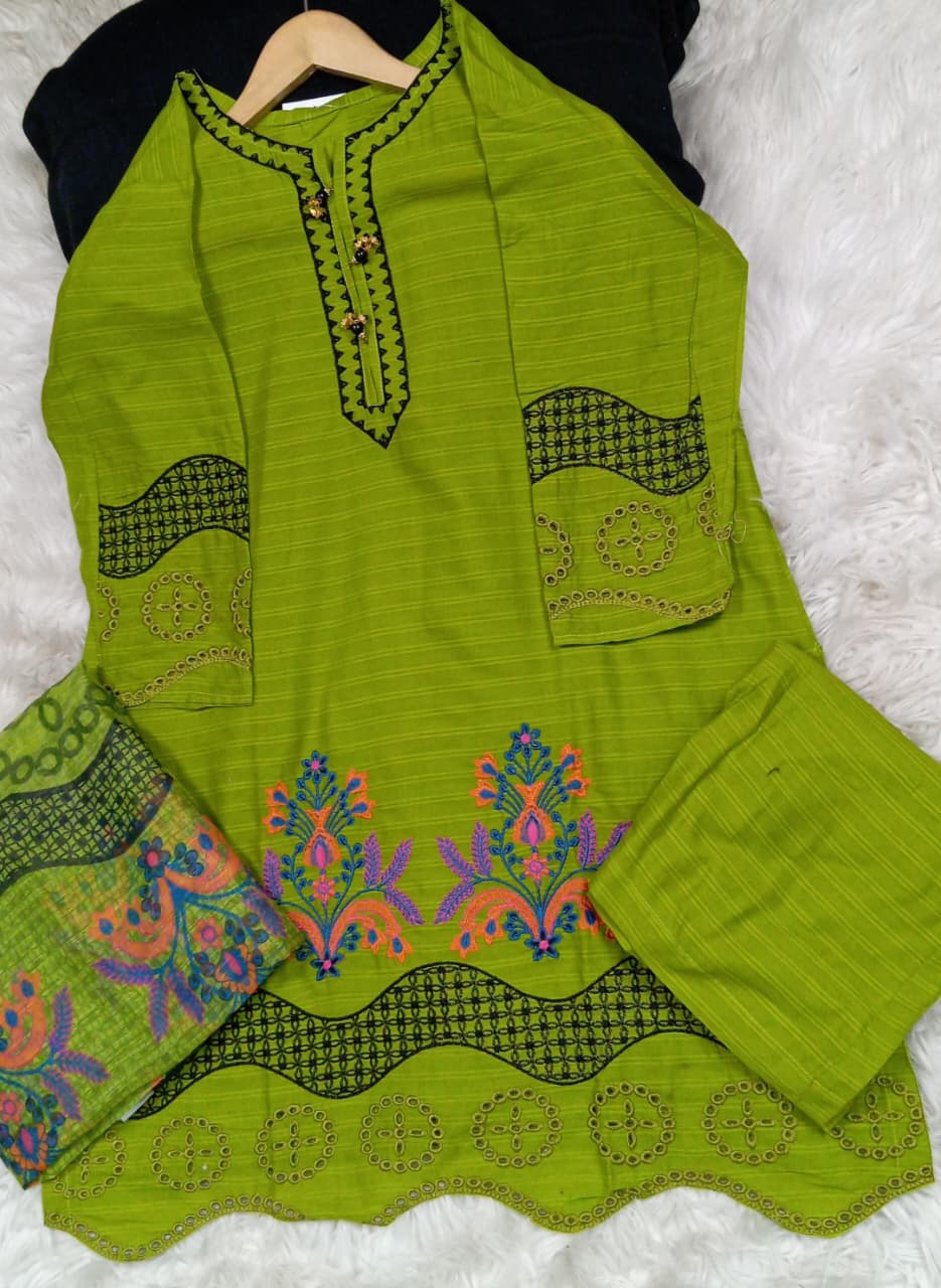3 PIECE - EMBROIDERED LAWN SUIT