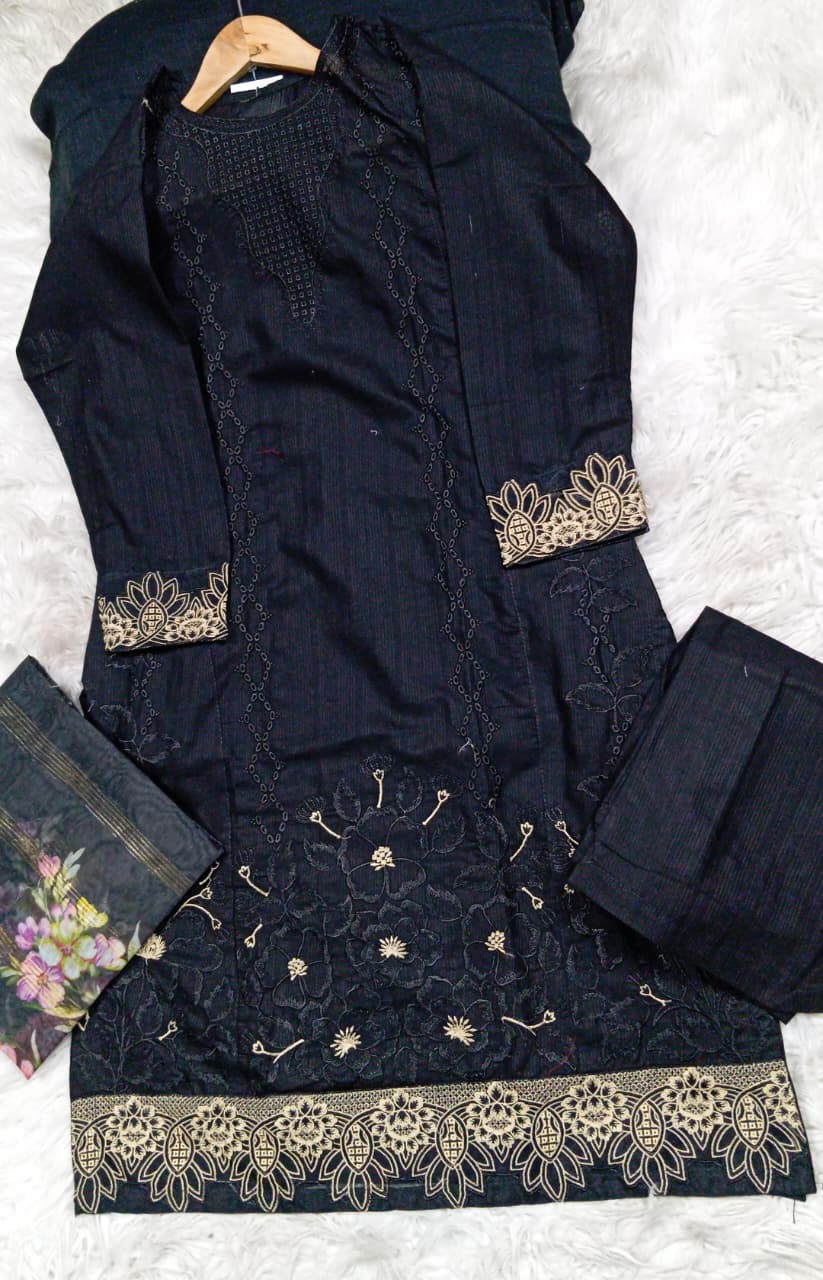 3 PIECE - EMBROIDERED LAWN SUIT