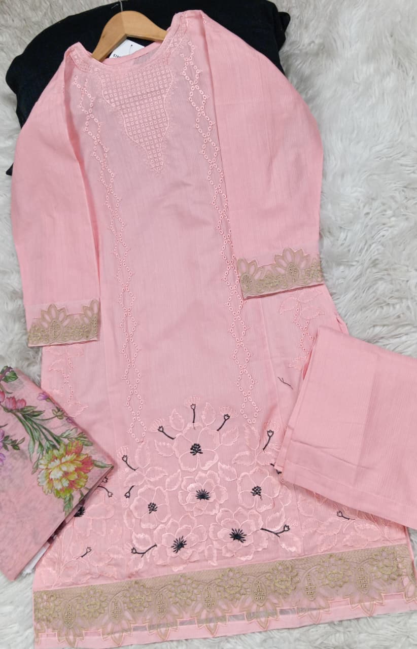 3 PIECE - EMBROIDERED LAWN SUIT