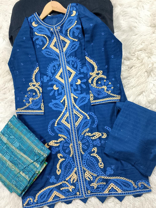 3 PIECE - EMBROIDERED LAWN SUIT