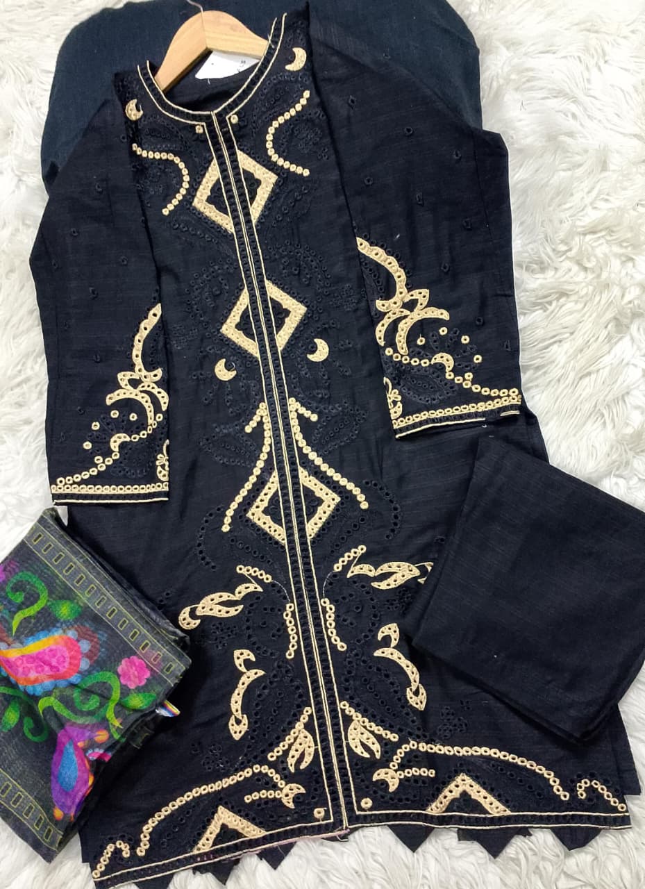 3 PIECE - EMBROIDERED LAWN SUIT