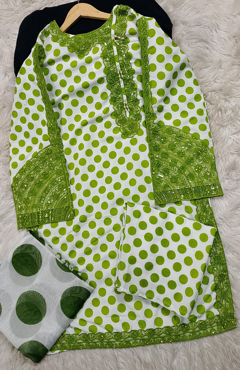 3 PIECE - EMBROIDERED LAWN SUIT