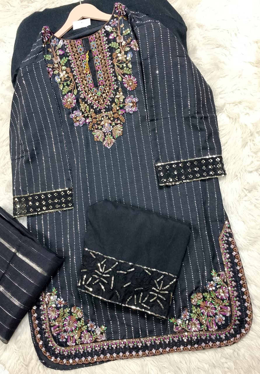 3 PIECE - EMBROIDERED LAWN SUIT