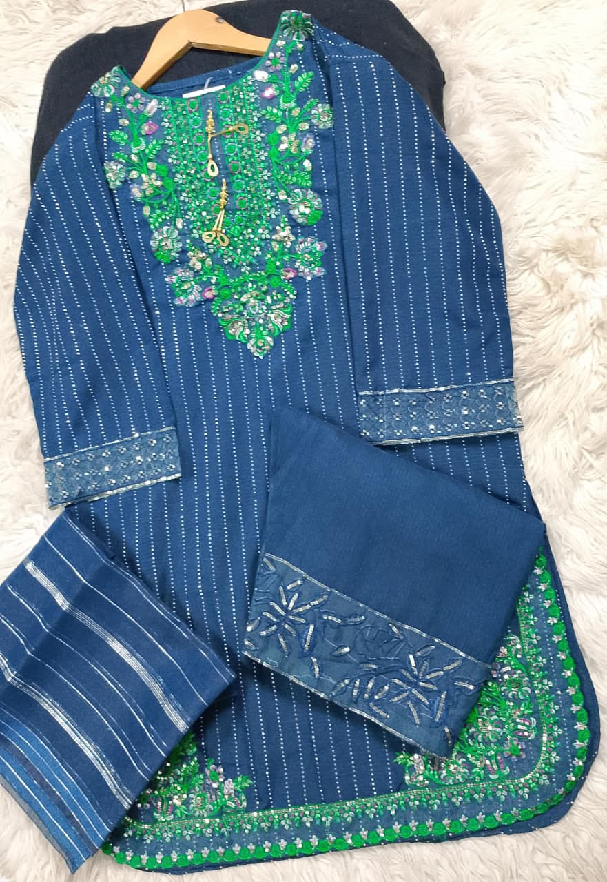 3 PIECE - EMBROIDERED LAWN SUIT