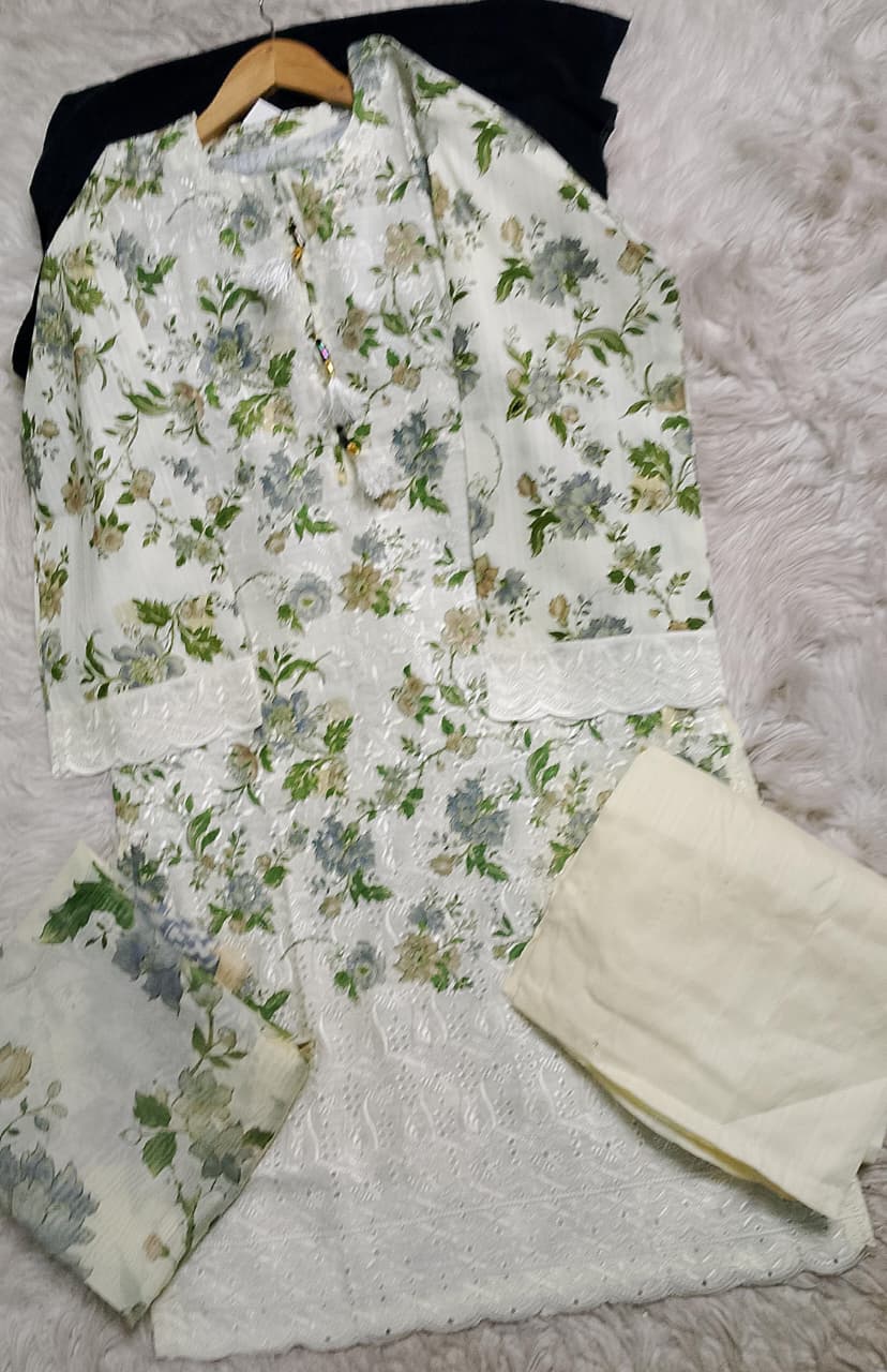 3 PIECE - EMBROIDERED LAWN SUIT