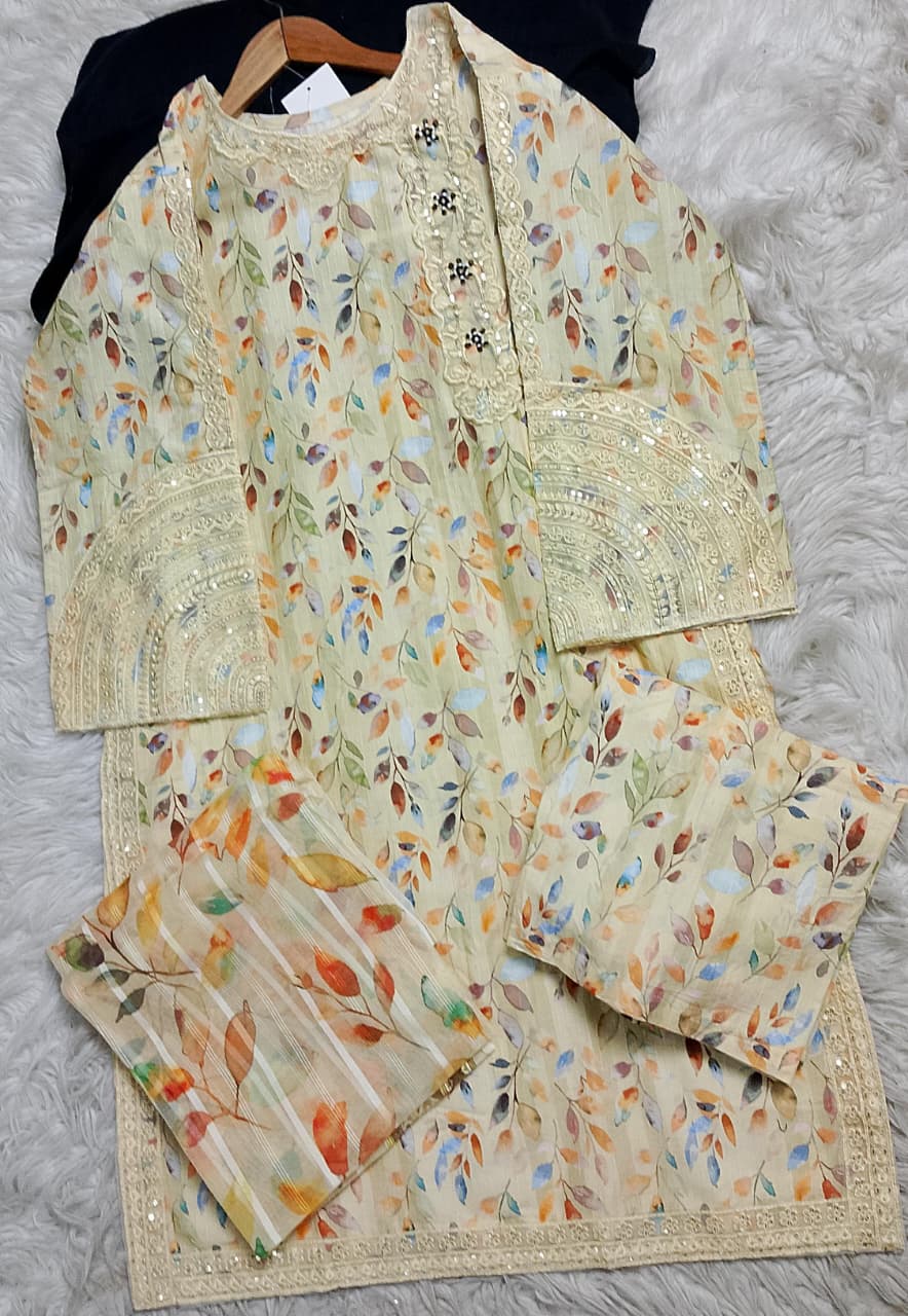 3 PIECE - EMBROIDERED LAWN SUIT