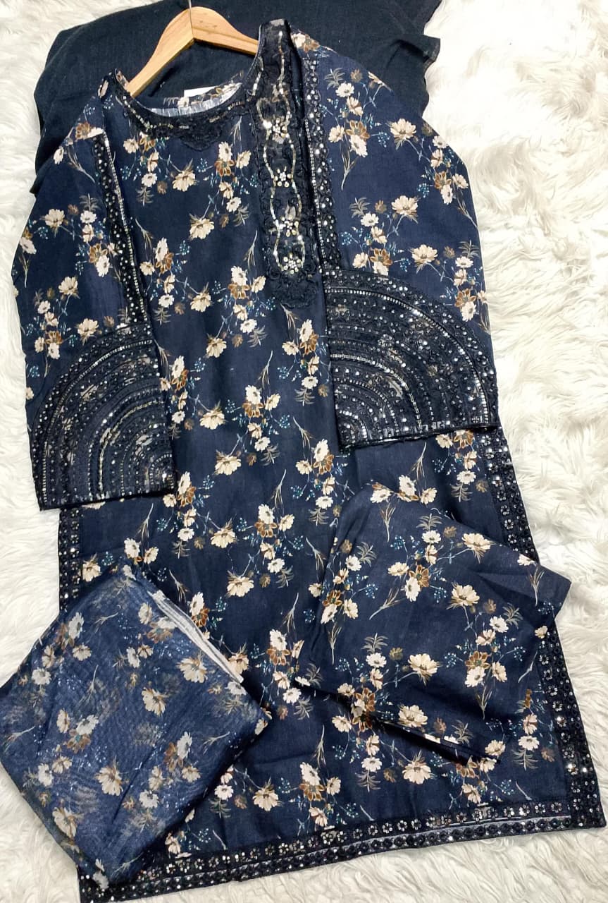 3 PIECE - EMBROIDERED LAWN SUIT
