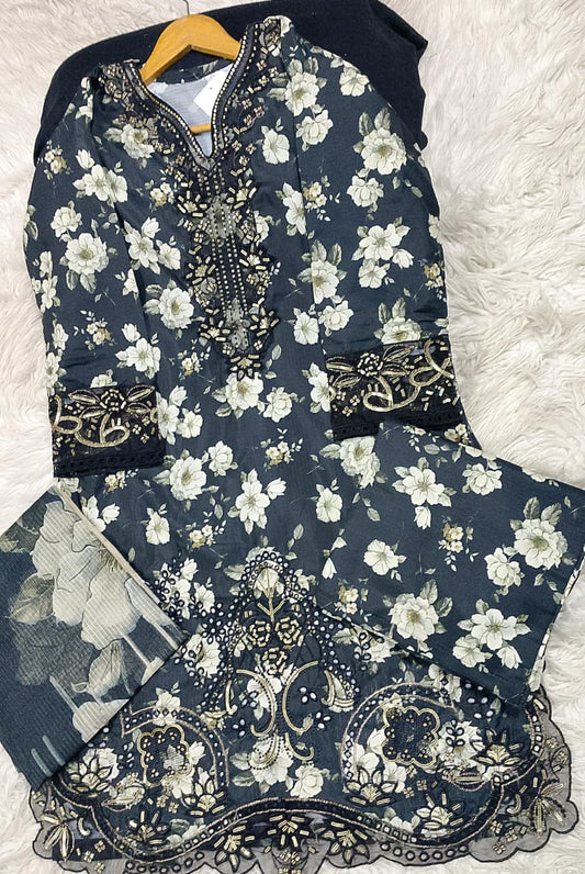 3 PIECE - EMBROIDERED LAWN SUIT